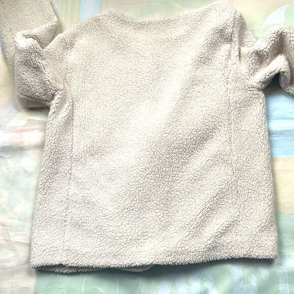 Banana Republic Women`s Teddy Sherpa Lined Warm Side Zip Jacket Ivory Sz M - Picture 10 of 10